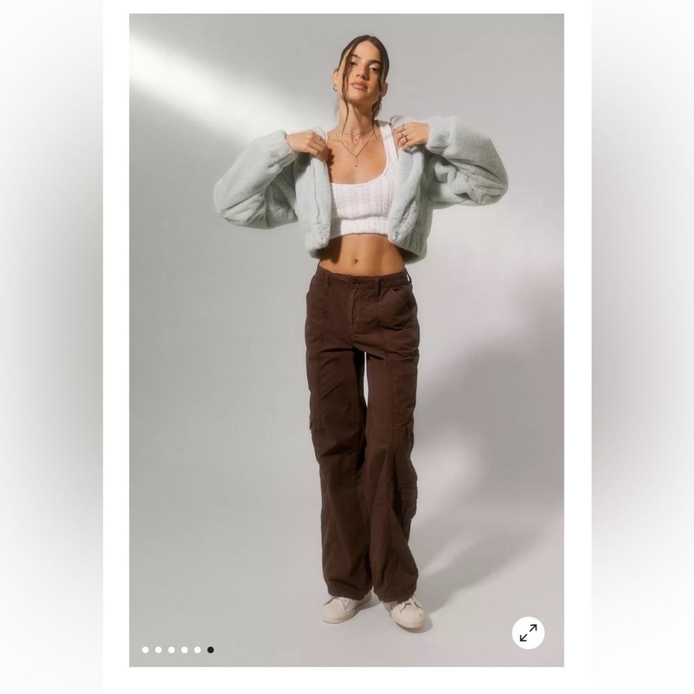 BDG Y2K Low-Rise Cargo Pant: Brown Cargo Pants